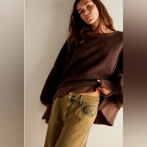 NWT FREE PEOPLE We The Free Cozy Camden Walnut Brown XS